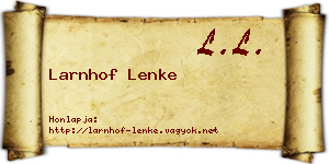 Larnhof Lenke névjegykártya